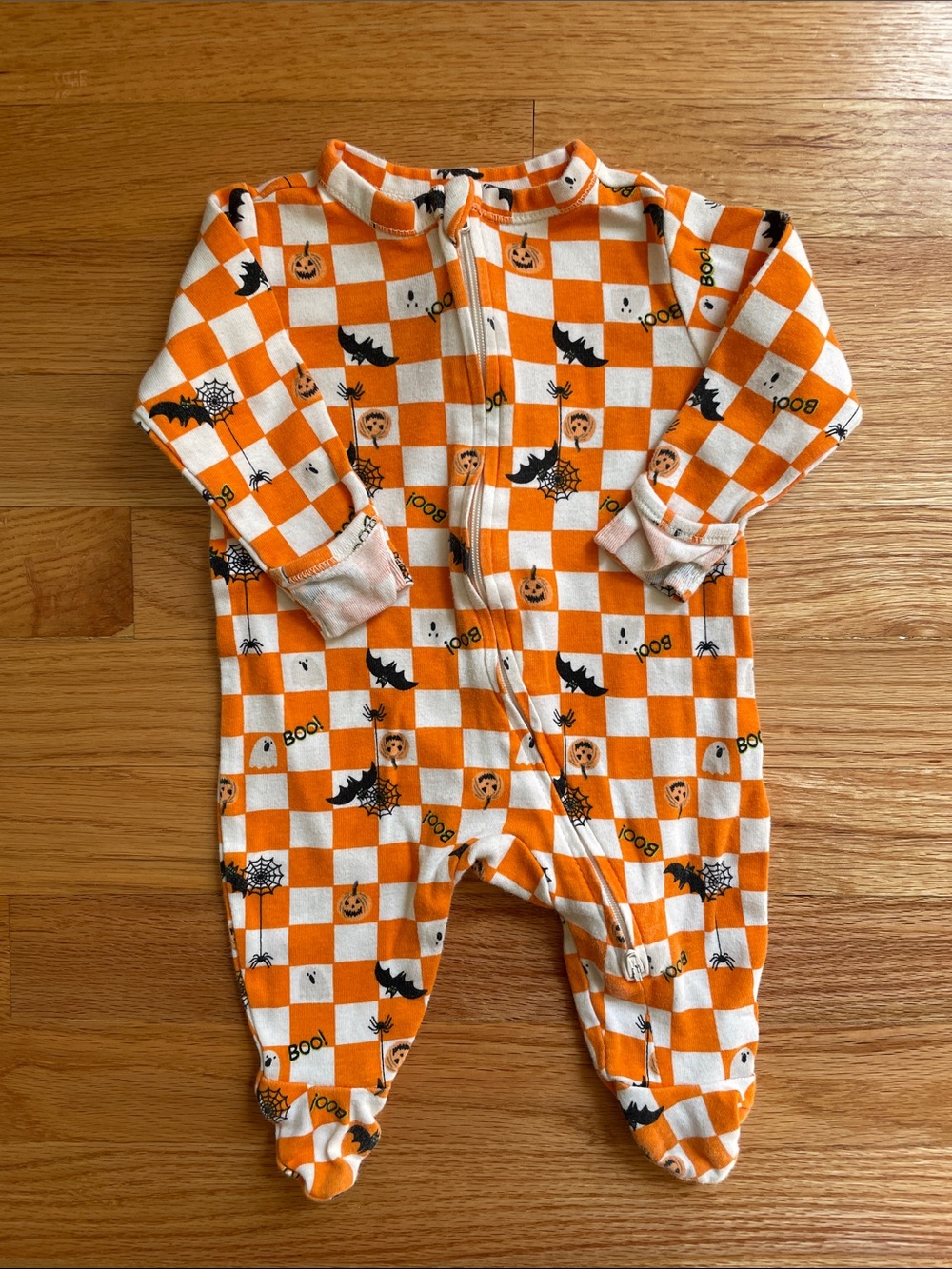 Old Navy Checkerboard Halloween Zip Sleeper